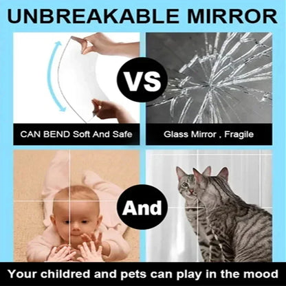 DIVERSE DEPOT™ - Safe Bendable Unbreakable Wall Mirror
