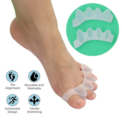 DIVERSE DEPOT™ - Soft Silicone Toe Spacer & Foot Corrector