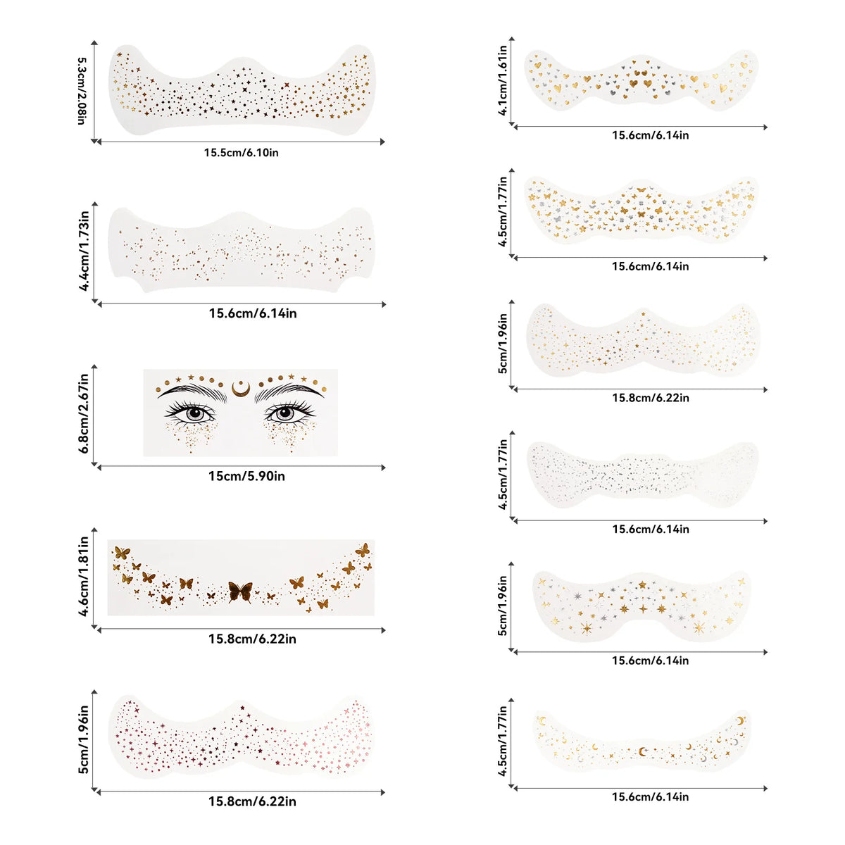 DIVERSE DEPOT™ - Face Glitter Beauty Stickers