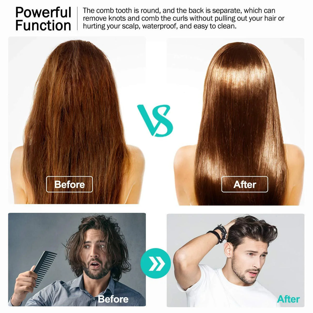DIVERSE DEPOT™ - Anti-Frizz & Anti Curl Smooth Styling Brush | Imported Quality