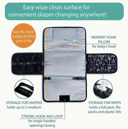 DIVERSE DEPOT™ - Foldable Baby Diaper Changing Mat