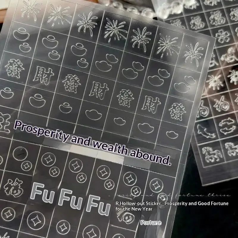DIVERSE DEPOT™ - Luxury Nail Art Hollow Stickers