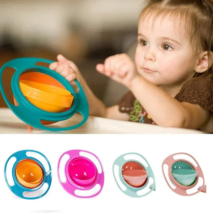 DIVERSE DEPOT™ - 360° Rotating Baby Gyro Snack Bowl