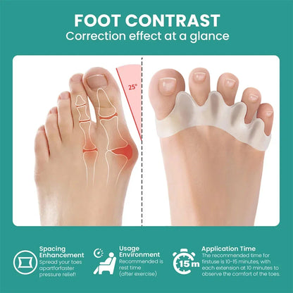 DIVERSE DEPOT™ - Soft Silicone Toe Spacer & Foot Corrector