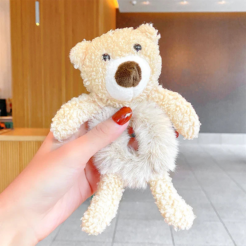 Cute Plush Teddy Bear Hair Tie Scrunchie