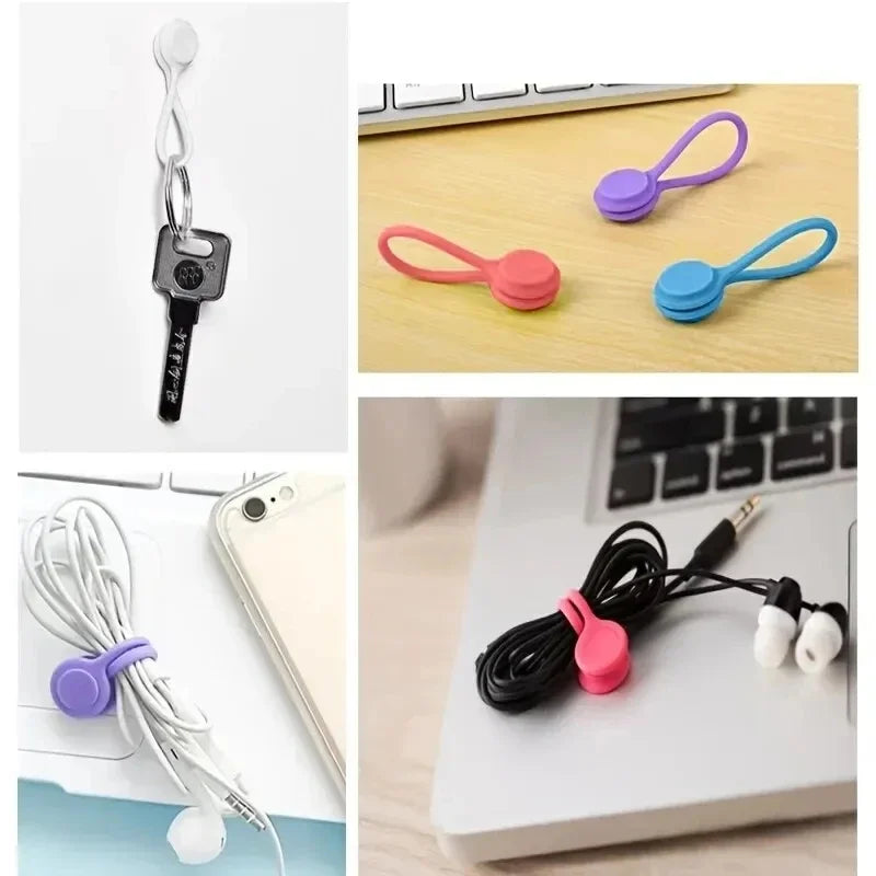 DIVERSE DEPOT™ - Magnetic Cable Organizer Reusable Tie Clips