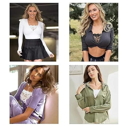 DIVERSE DEPOT™ - Stylish Inner Lace Chest Cover