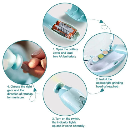 DIVERSE DEPOT™ - Electric Baby Safe Nail Trimmer | Imported Quality