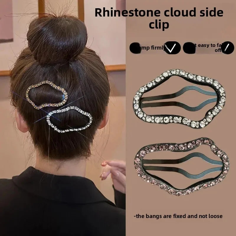 DIVERSE DEPOT™ - Rhinestone Hair Clip Stylish Bun Holder