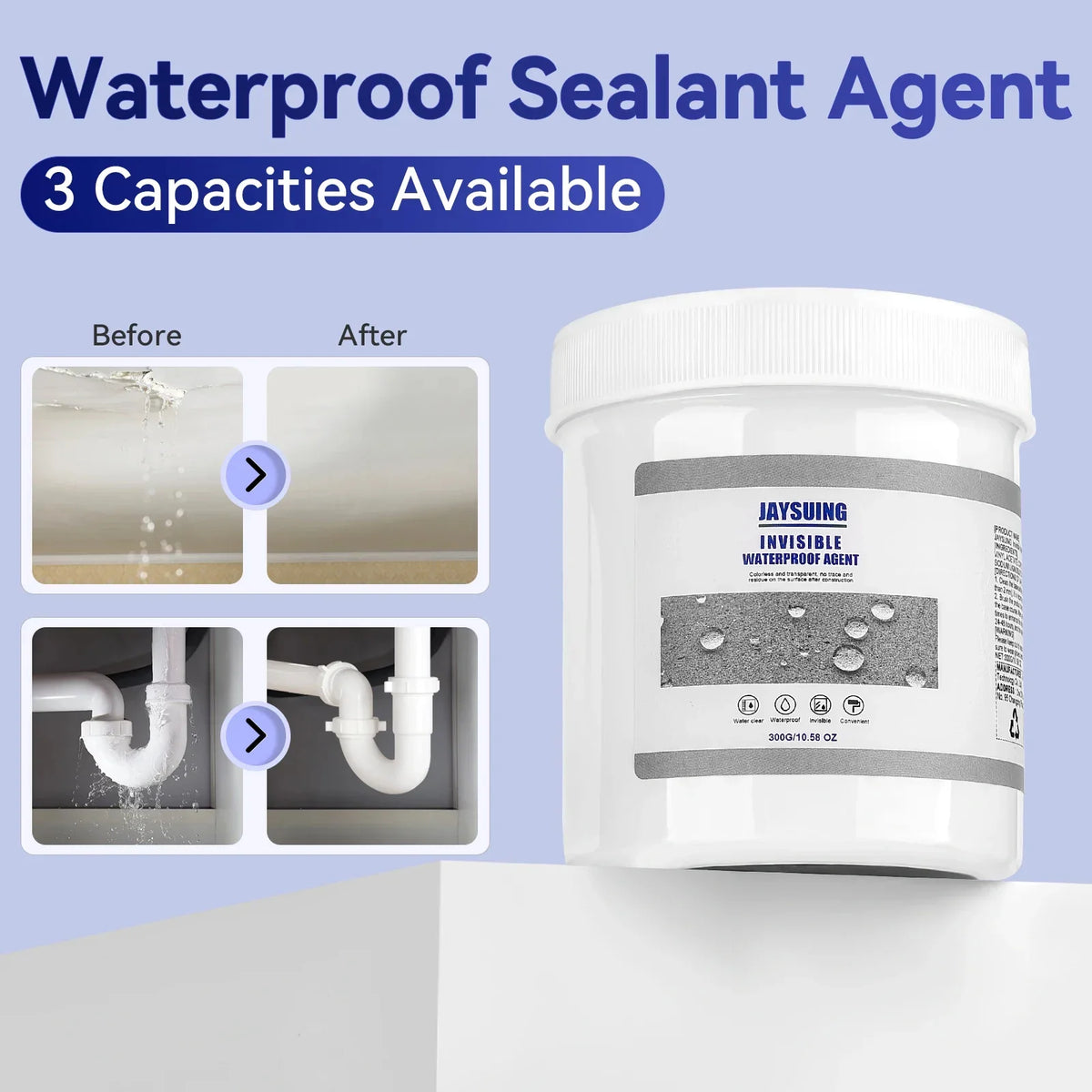 All Purpose Waterproof Sealant - Instant Leak Repair & Long Lasting Protection (300 Grams)