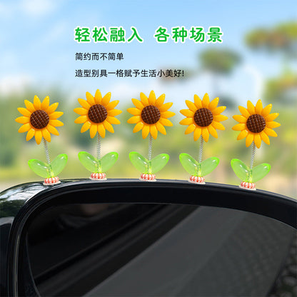 DIVERSE DEPOT™ - Cute Sunflower Car Dashboard Decor