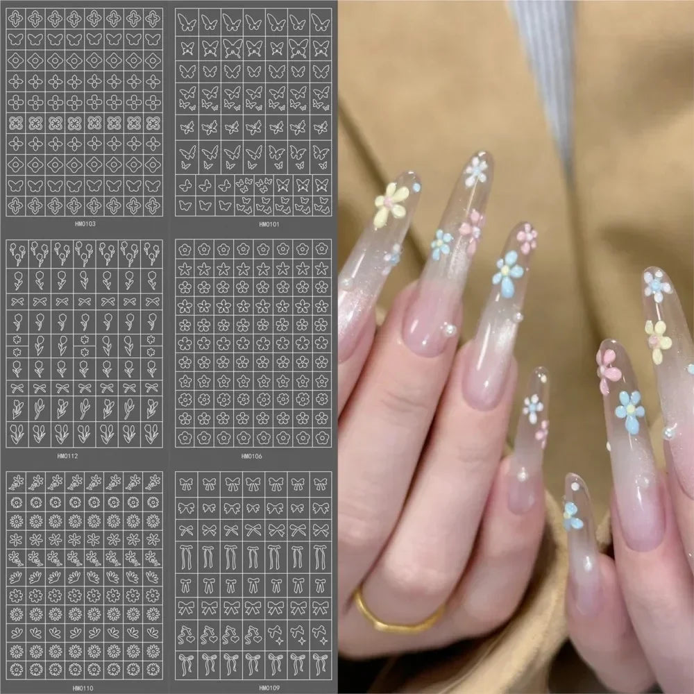 DIVERSE DEPOT™ - Luxury Nail Art Hollow Stickers