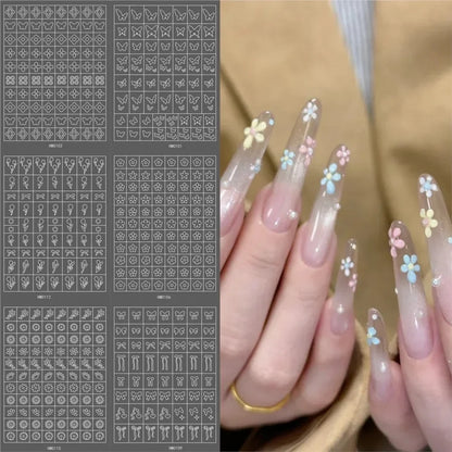 DIVERSE DEPOT™ - Luxury Nail Art Hollow Stickers