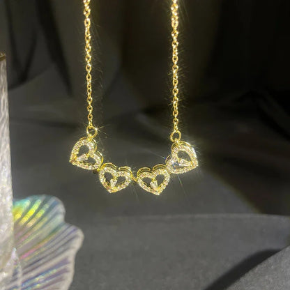 DIVERSE DEPOT™ - 2 in 1 Premium Clover Heart Necklace | Imported Quality