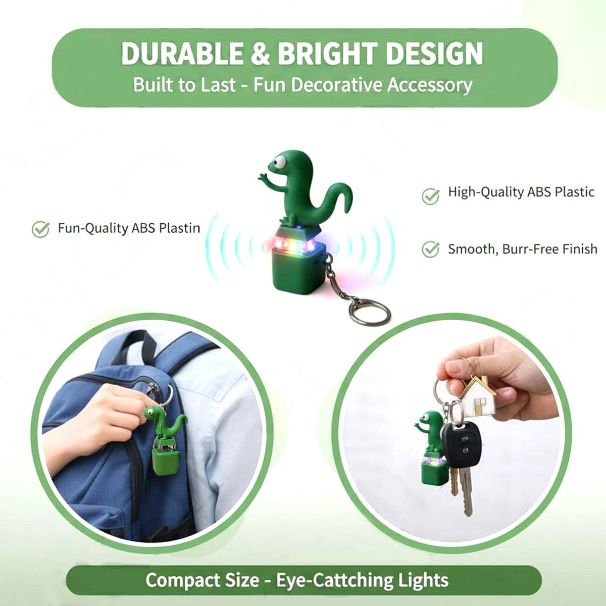 Funny Light-Up Lizard Keychain