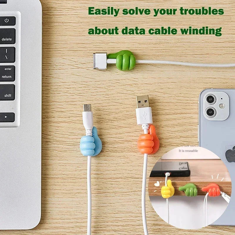 DIVERSE DEPOT™ - Silicone Cable Organizer Thumb Clips