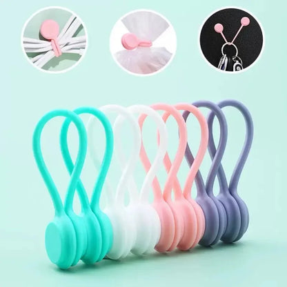 DIVERSE DEPOT™ - Magnetic Cable Organizer Reusable Tie Clips