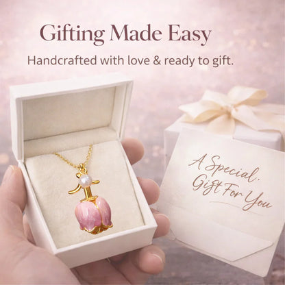 DIVERSE DEPOT™ - Rose Flower Blowing Necklace