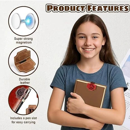 DIVERSE DEPOT™ - Stylish Initial Leather Bookmark Clip