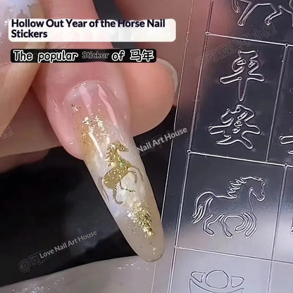 DIVERSE DEPOT™ - Luxury Nail Art Hollow Stickers