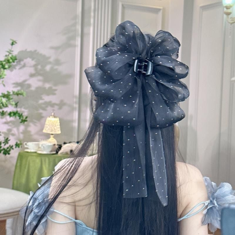 DIVERSE DEPOT™ - Sparkle Bow Hair Claw Clip