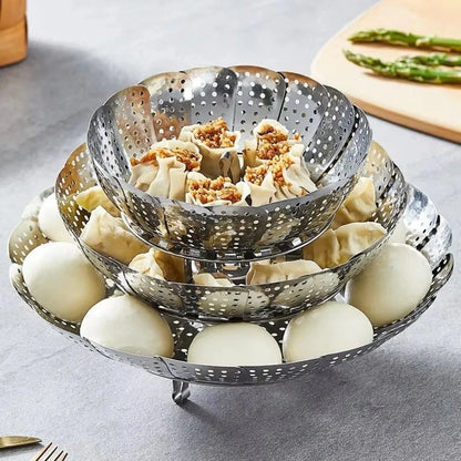 DIVERSE DEPOT™ - Stainless Steel Expandable Steamer Basket