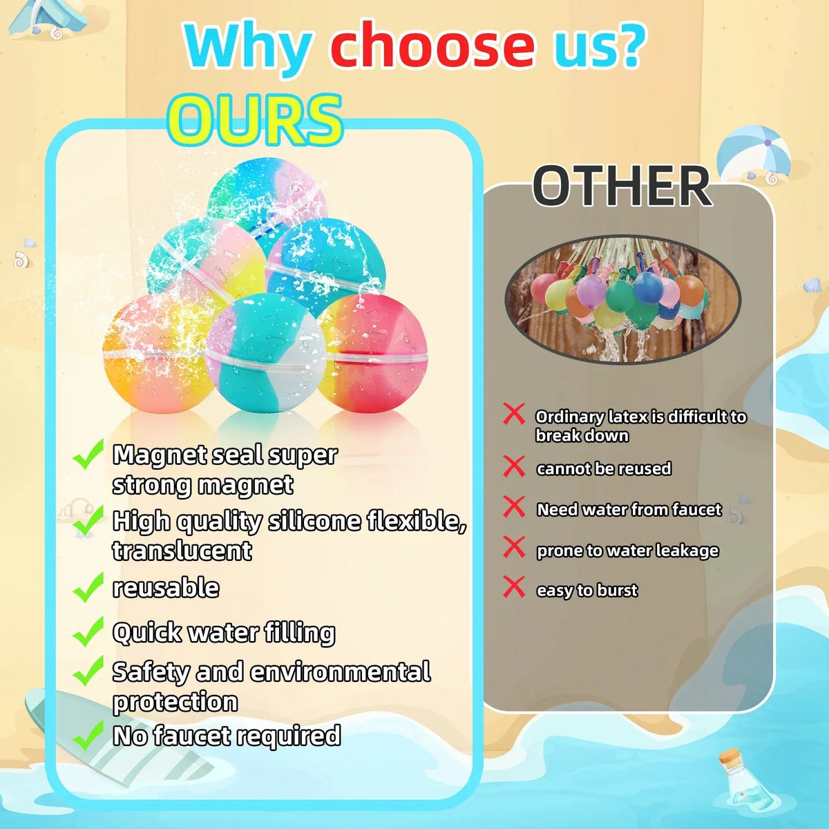 DIVERSE DEPOT™ - Reusable Splash Water Balloons