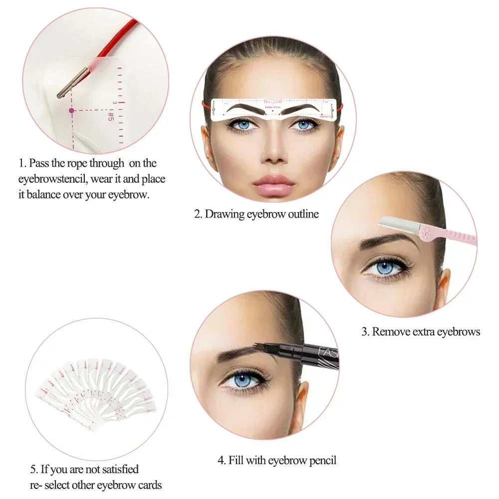 DIVERSE DEPOT™ - Perfect Eyebrow Shaping Stencil Kit