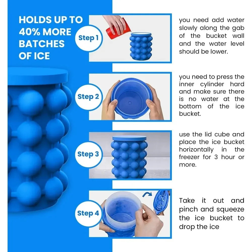 DIVERSE DEPOT™ - Quick Ice Maker Silicone Bucket