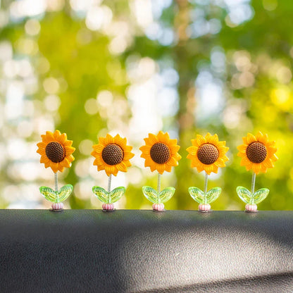 DIVERSE DEPOT™ - Cute Sunflower Car Dashboard Decor