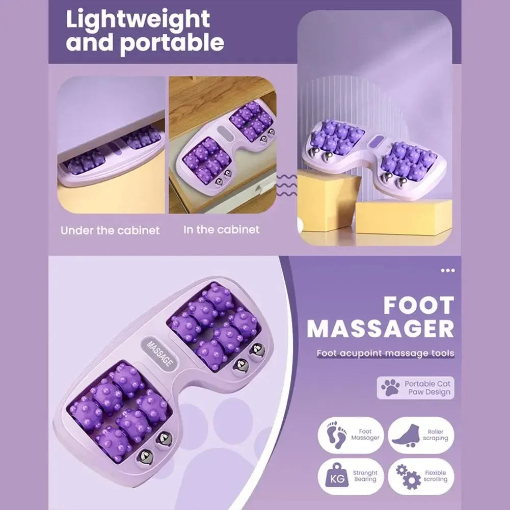 DIVERSE DEPOT™ - Dual Roller Relaxing Foot Therapy Massager