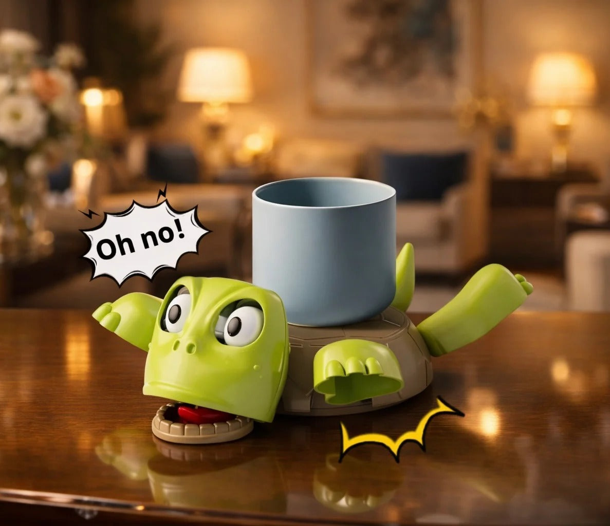 3D Printed Turtle Drink Coasters with Interactive Expression