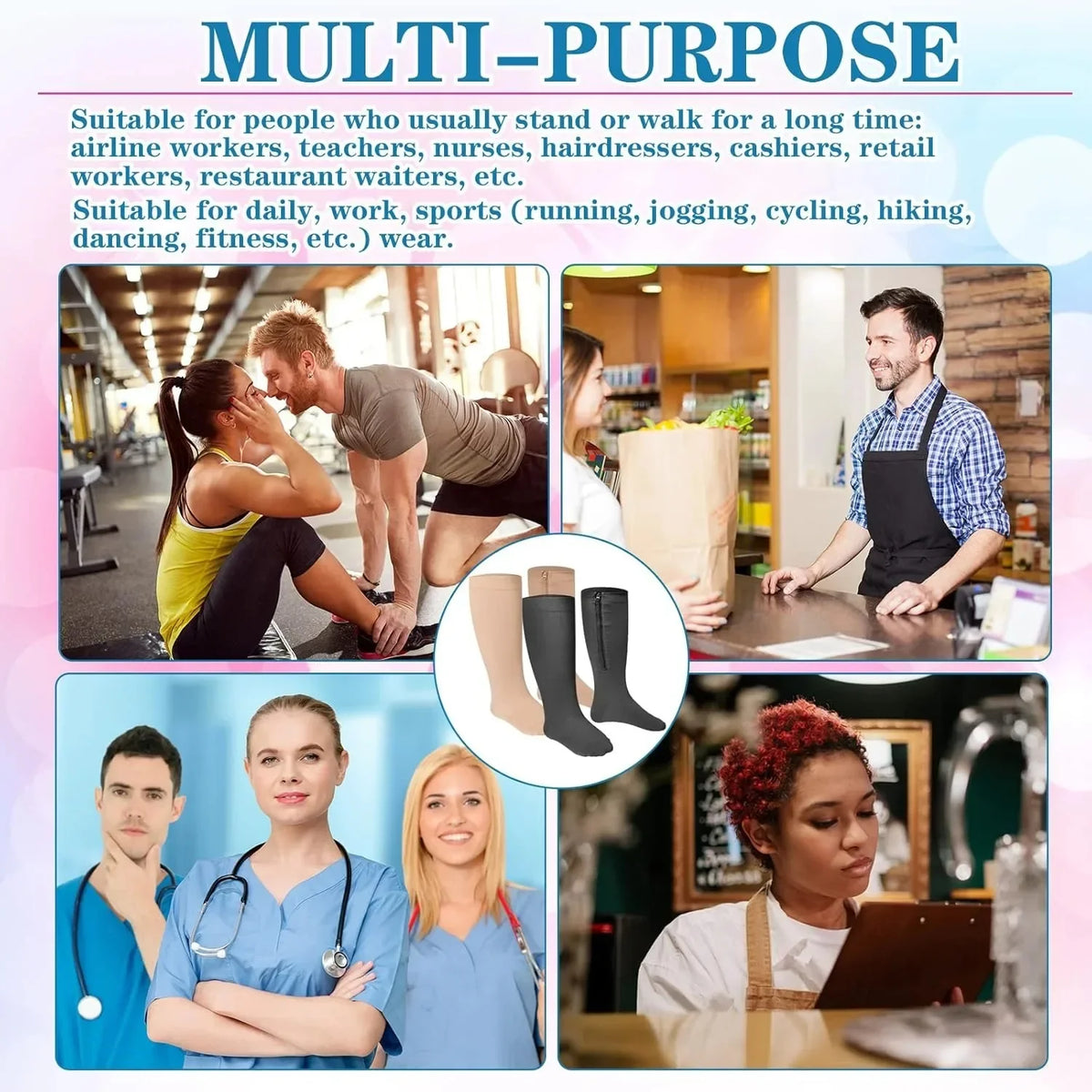 DIVERSE DEPOT™ - Easy Zip Compression Socks