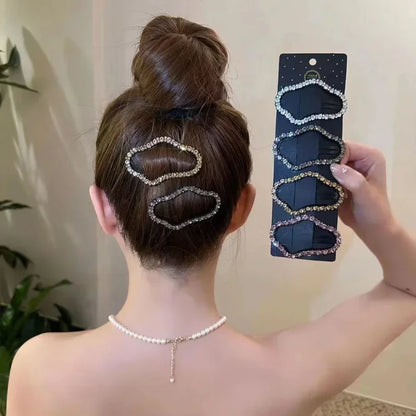 DIVERSE DEPOT™ - Rhinestone Hair Clip Stylish Bun Holder