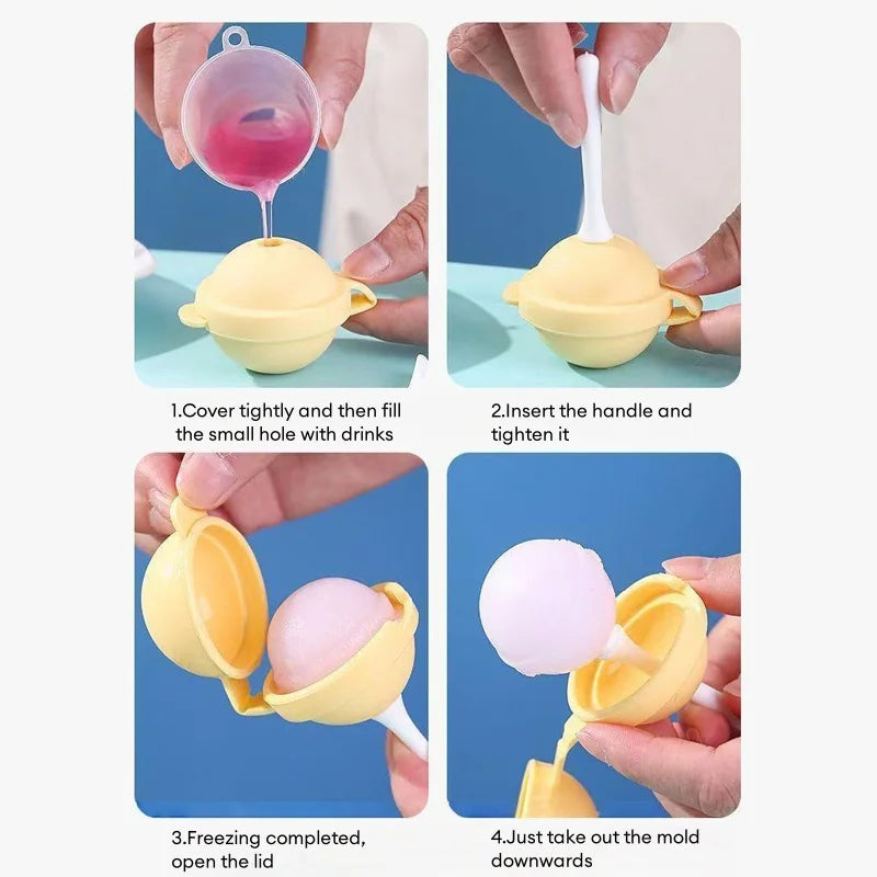 DIVERSE DEPOT™ - Silicone Lollipop Ice Cream Maker Mould