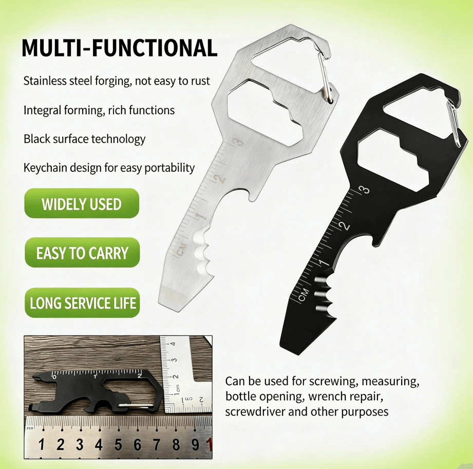 DIVERSE DEPOT™ - 6 In 1 Multi Tool Keychain Opener