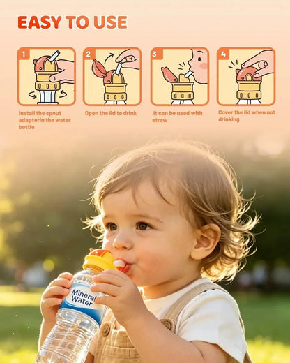 DIVERSE DEPOT™ - Safe Kids Bottle Straw Spill Proof Cap