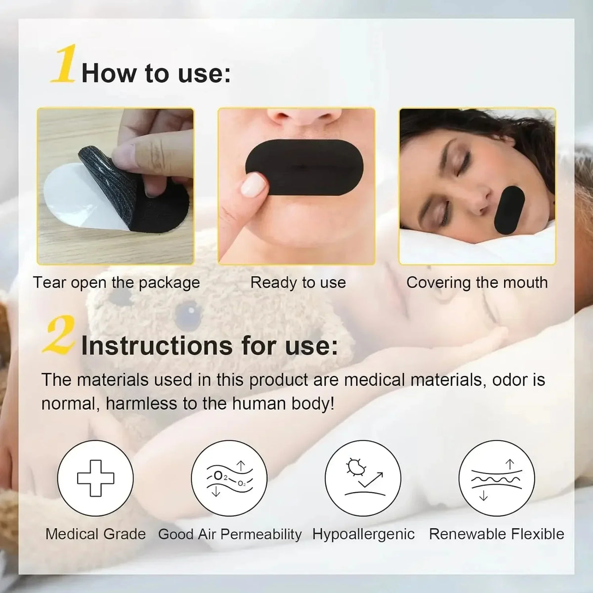 DIVERSE DEPOT™ - Sleep Mouth Tape Better Breathing
