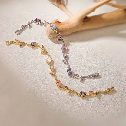 DIVERSE DEPOT™ - Elegant Crystal Flower Bracelet for Women
