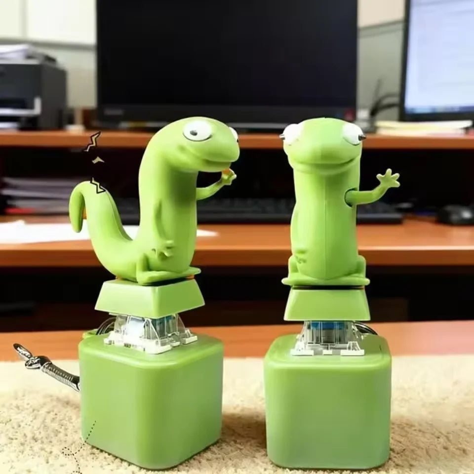 Funny Light-Up Lizard Keychain
