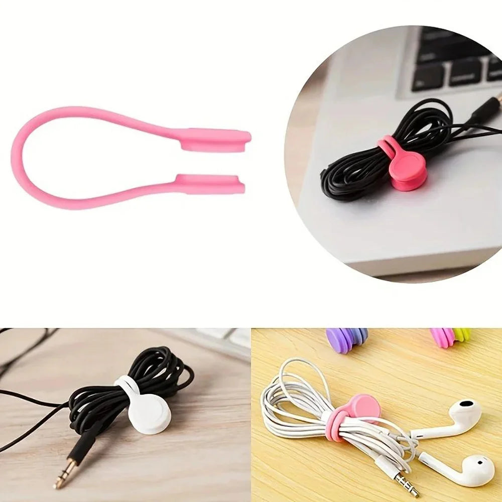 DIVERSE DEPOT™ - Magnetic Cable Organizer Reusable Tie Clips