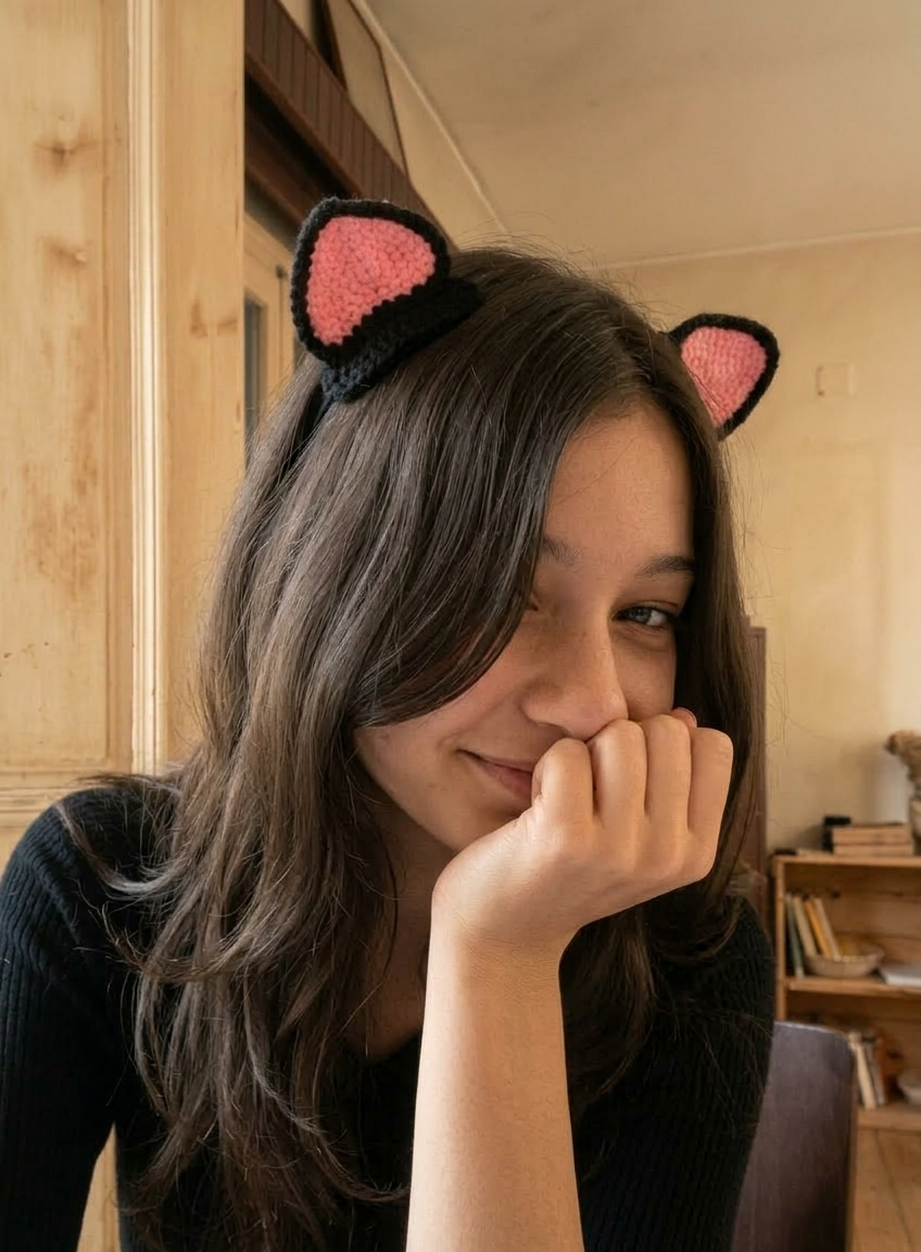 DIVERSE DEPOT™ - Cute Plush Cat Ear Hair Clips