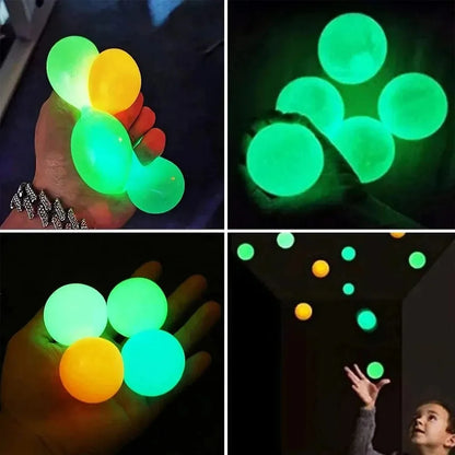 DIVERSE DEPOT™ - Glow Sticky Wall Ceiling Ball Toy