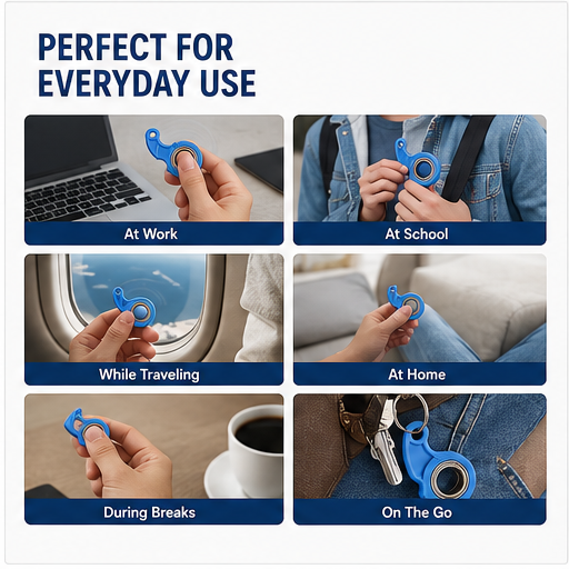 DIVERSE DEPOT™ - Keychain Stress Relief Spinner
