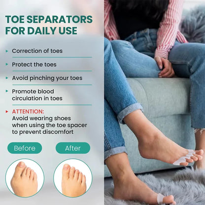 DIVERSE DEPOT™ - Soft Silicone Toe Spacer & Foot Corrector