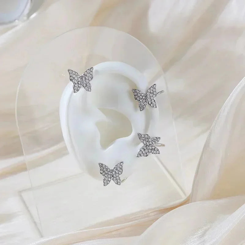 DIVERSE DEPOT™ - Crystal Butterfly Ear Wrap Earrings