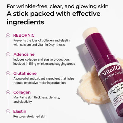 Calcium & Collagen Balm Stick | Smooth Wrinkles, Hydrate & Firm Skin