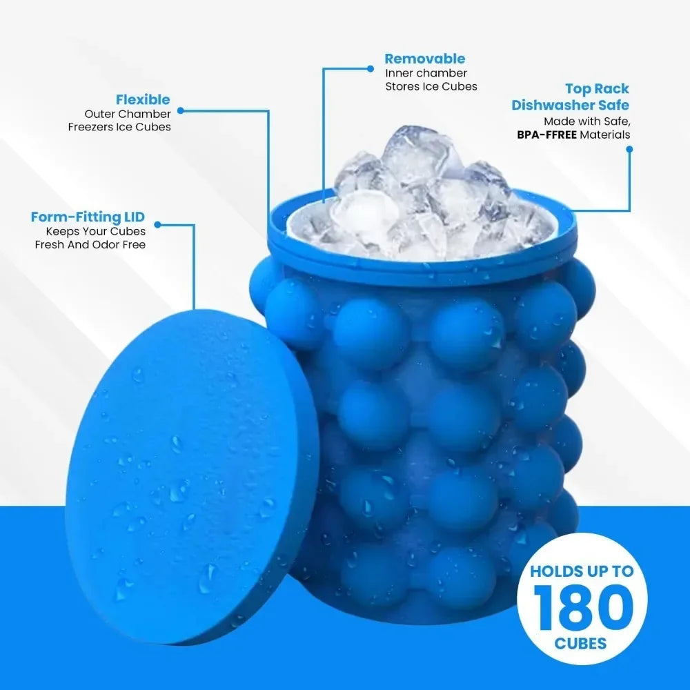 DIVERSE DEPOT™ - Quick Ice Maker Silicone Bucket
