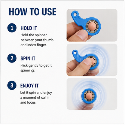 DIVERSE DEPOT™ - Keychain Stress Relief Spinner
