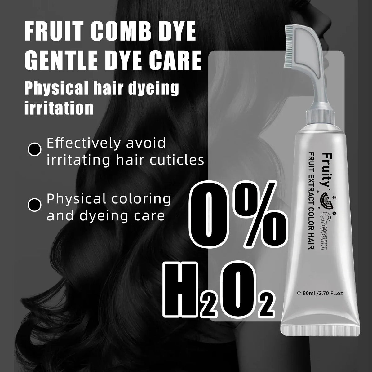 Instant Fruit Comb Natural Hair Dye Cream